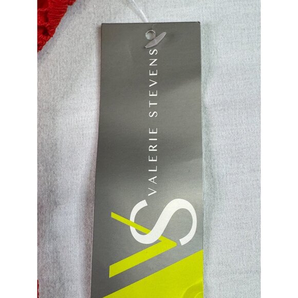 Valerie Stevens Fiery Red Plus Size 2X Crochet Lace Fringe Top NWT - Picture 12 of 12